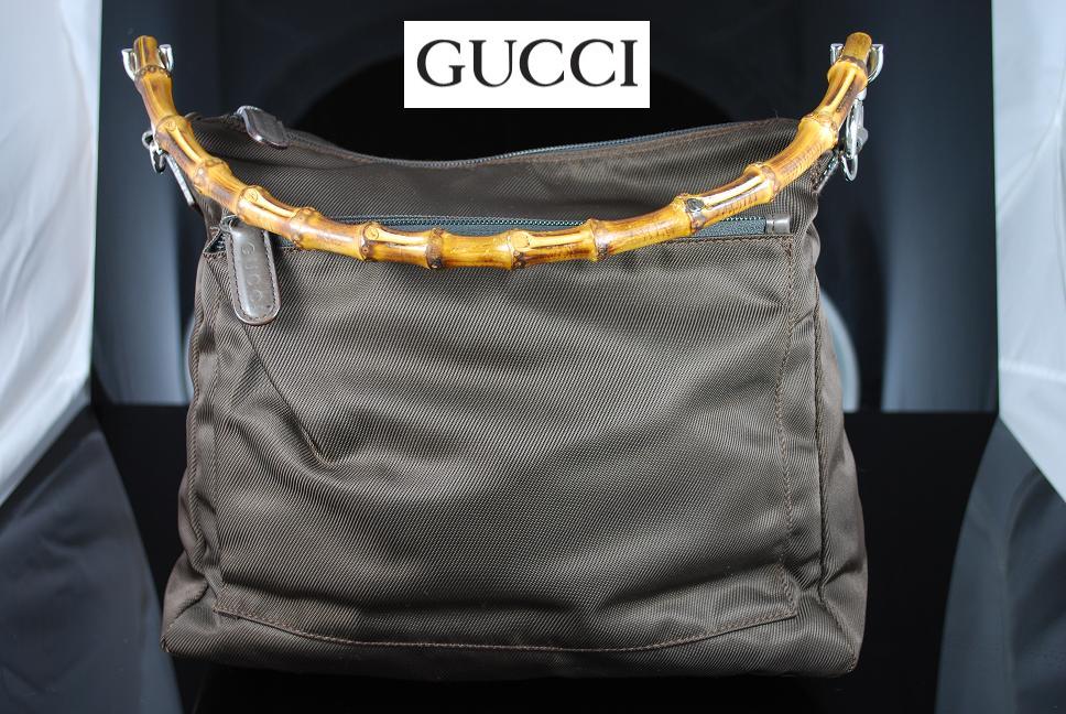 Gucci Brown Leather Bamboo Bag (GU2)